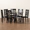 Baxton Studio Miela Modern and Contemporary Dark Brown Finished Wood 7-Piece Dining Set 179-11385-10894-Zoro - alternate 9